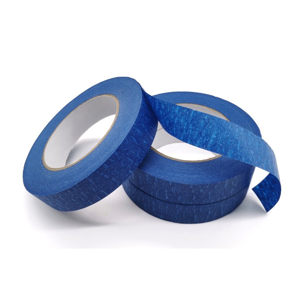 UV resistance 14 days heat resistance residue free adhesive automotive crepe paper blue painters masking tape for car painting