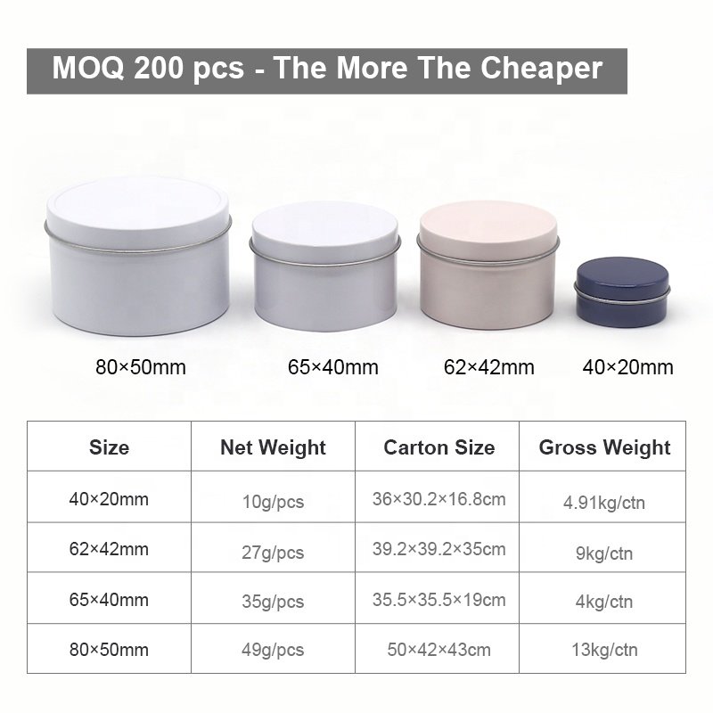 XPD Empty Unique Candle Tins With Lid Seamless 2Oz 4Oz 6Oz 8Oz 16Oz Soy Wax Container Candle Tin Cans For Candle Making