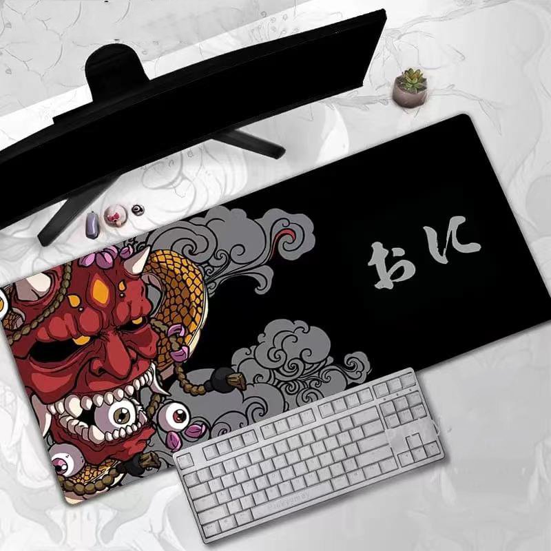 Dragon Mouse Pad Black and White Deskmat Playmat Laptop Japan Anime Gaming Keyboard Rubber Pad Pad on The Table Mouse Mat Pc Rug
