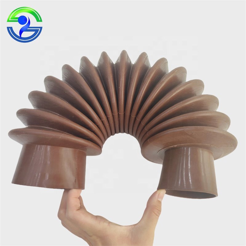 Cheap Flexible Epdm Nbr Fkm Professional Custom Silicone Rubber Bellows Dustproof Sleeve Protective Rubber Bellow Dust Cover