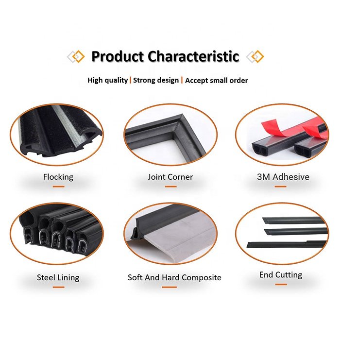 Rubber EPDM Foam Sponge Sealing Strip for Car Door Window