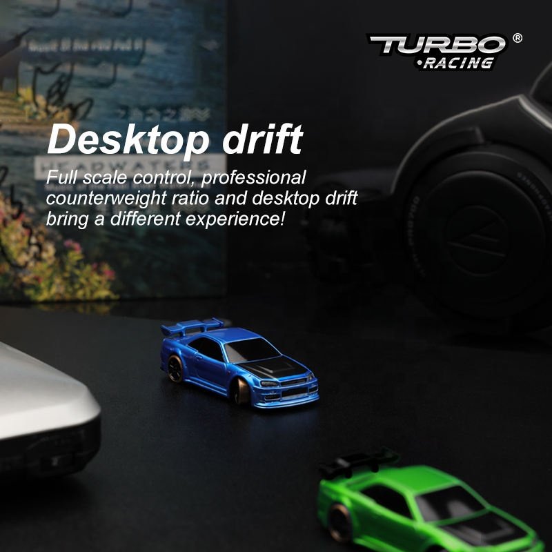 New Product 2024 turbo Racing Micro 1:76 Drift RC Car With Gyro Radio Remote Control Toys RTR For Kids and Adults mini cars gt
