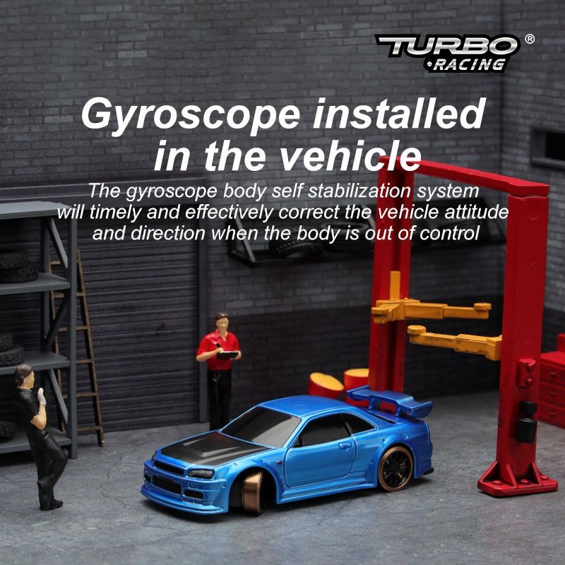 New Product 2024 turbo Racing Micro 1:76 Drift RC Car With Gyro Radio Remote Control Toys RTR For Kids and Adults mini cars gt