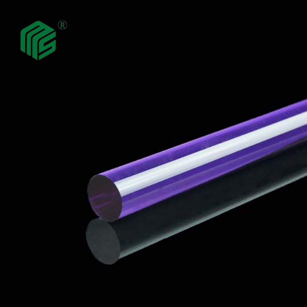 Extruded colored acrylic PMMA solid rod led lighting accessories