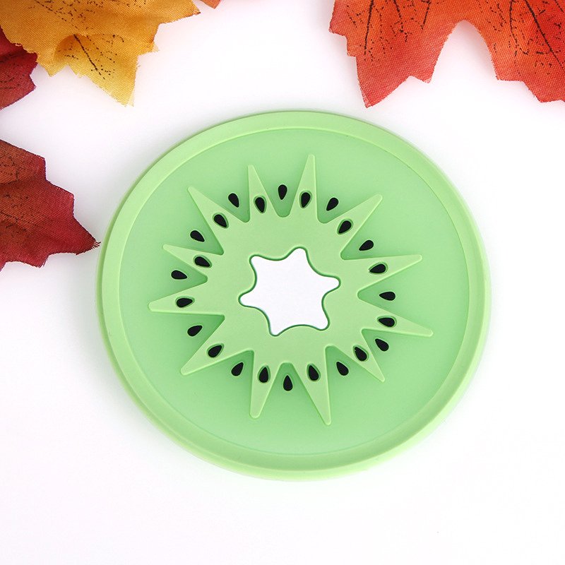 Custom 2D Soft Pvc Fruit Design Cup Mat Rubber Customized Coasters