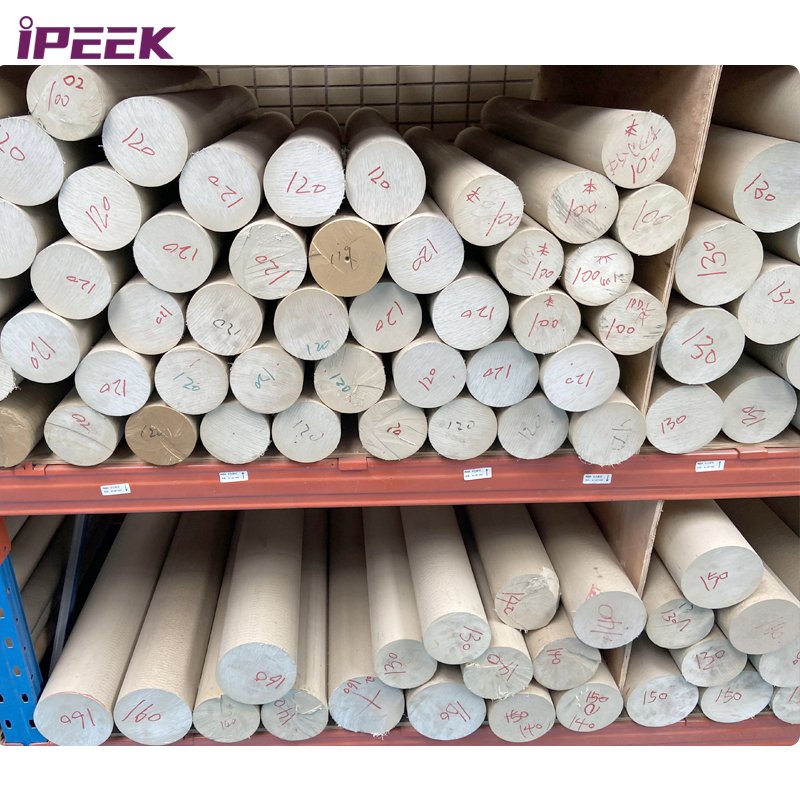 iPEEK Custom Dia 50mm 60mm 80mm 30% Glass Fiber Filled Reinforced Continuous Extrusion PEEK Rods for for Engineer Plastics