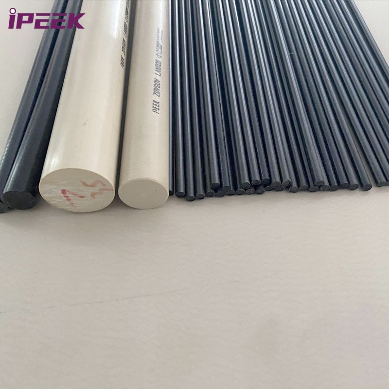 iPEEK Custom Dia 50mm 60mm 80mm 30% Glass Fiber Filled Reinforced Continuous Extrusion PEEK Rods for for Engineer Plastics