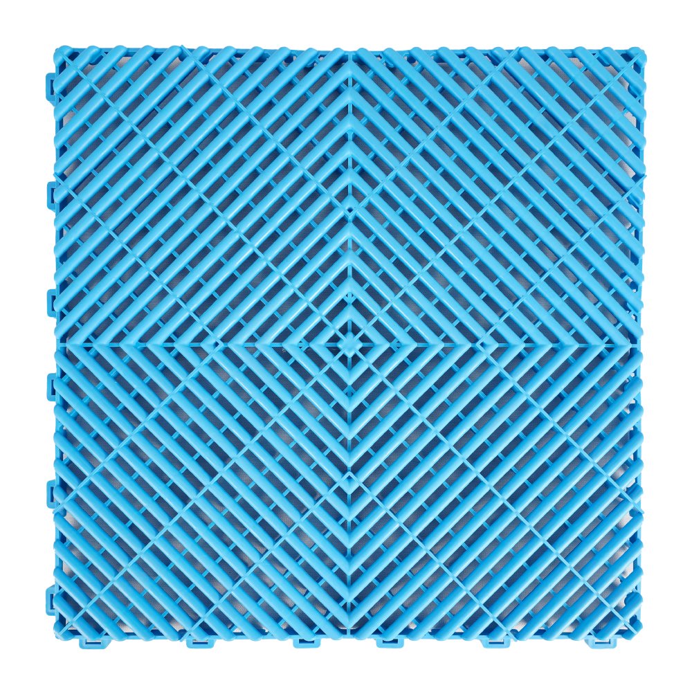 Interlocking Grate Drain Cover Vented Rubber Plastic PP PVC Floor Tiles Mat for Garage Automotive