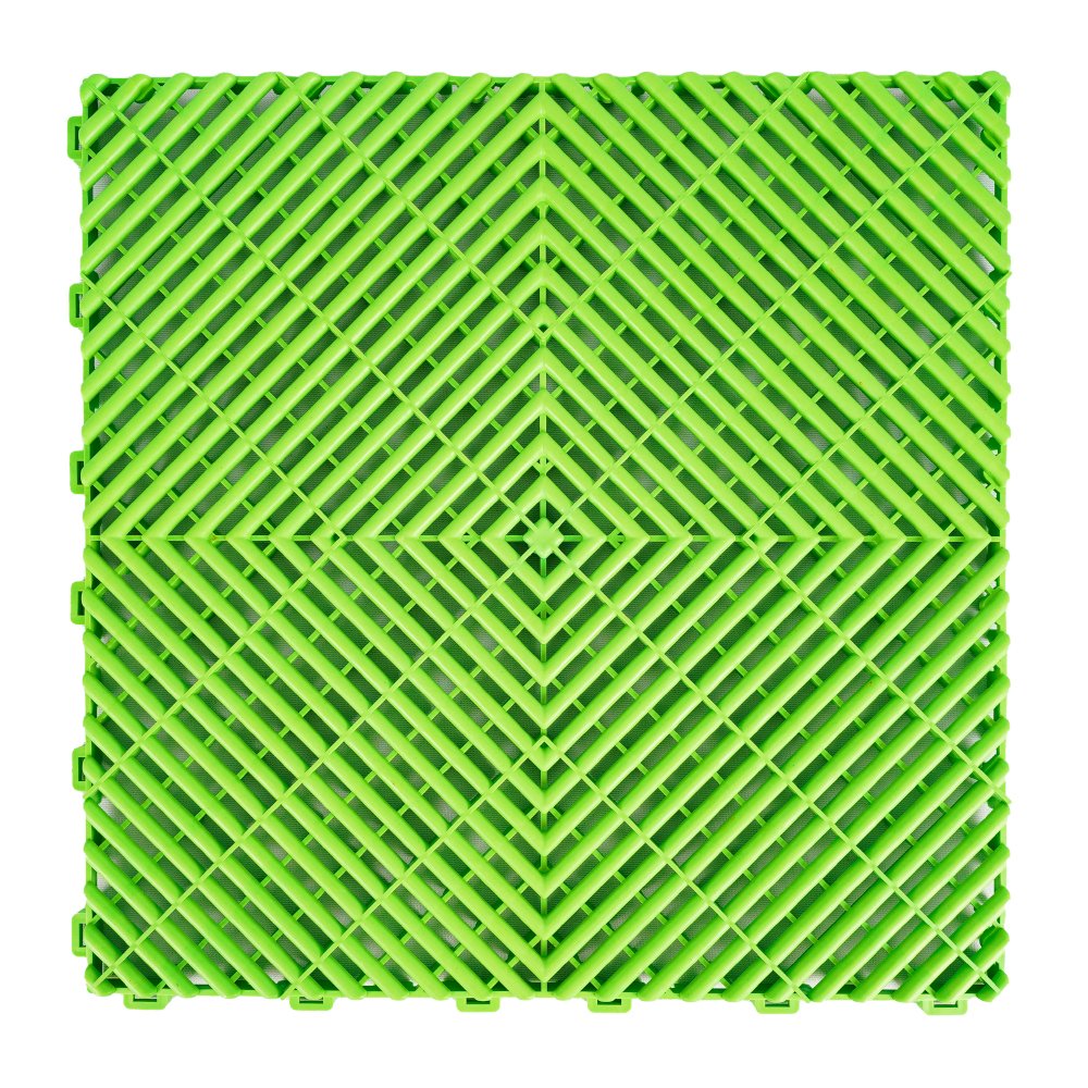 Interlocking Grate Drain Cover Vented Rubber Plastic PP PVC Floor Tiles Mat for Garage Automotive