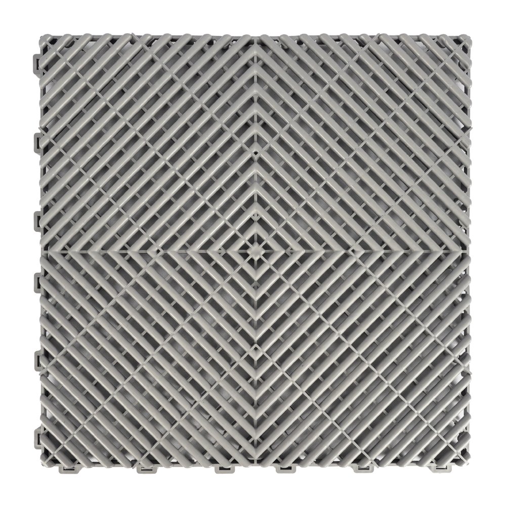 Interlocking Grate Drain Cover Vented Rubber Plastic PP PVC Floor Tiles Mat for Garage Automotive