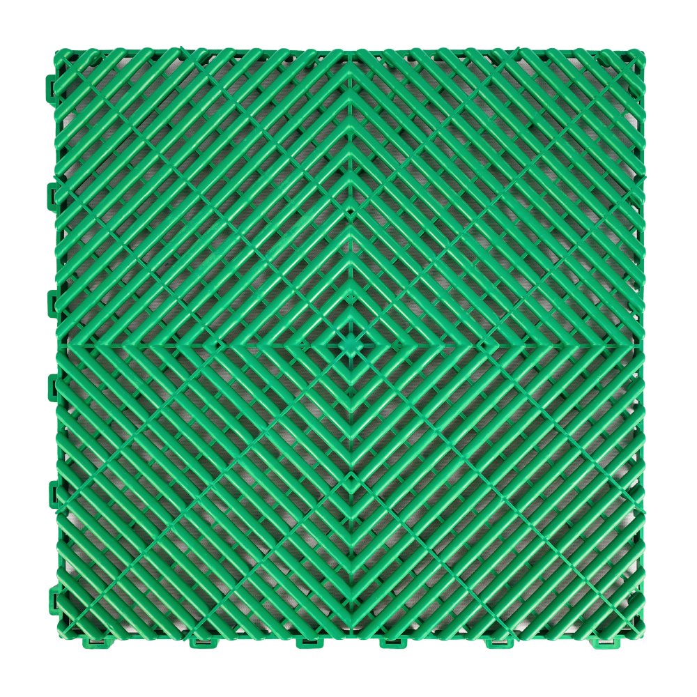 Interlocking Grate Drain Cover Vented Rubber Plastic PP PVC Floor Tiles Mat for Garage Automotive