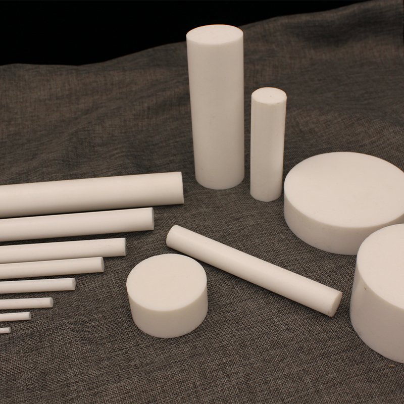 Custom high quality white pure ptfe powder molded ptfe round rod plastic bar for mechanical industry