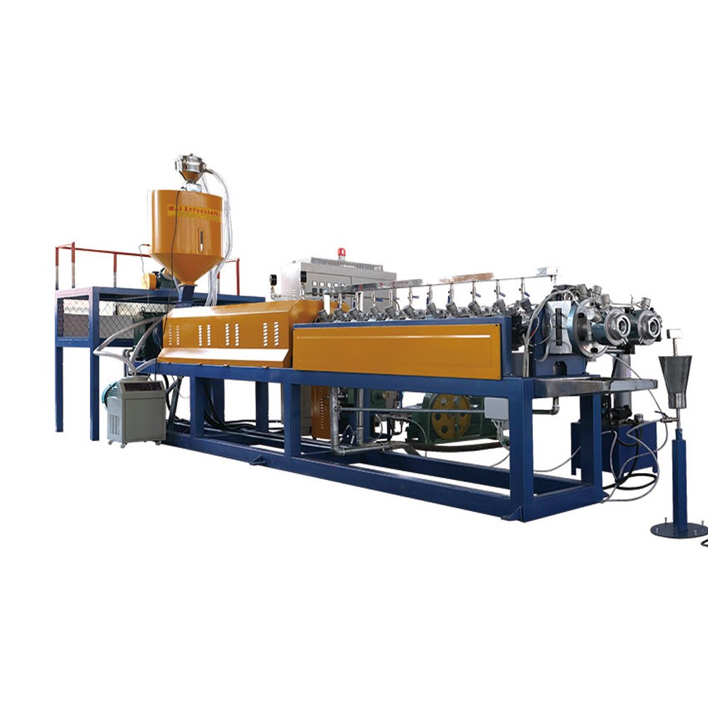 Foamed polyethylene rod extruding production line