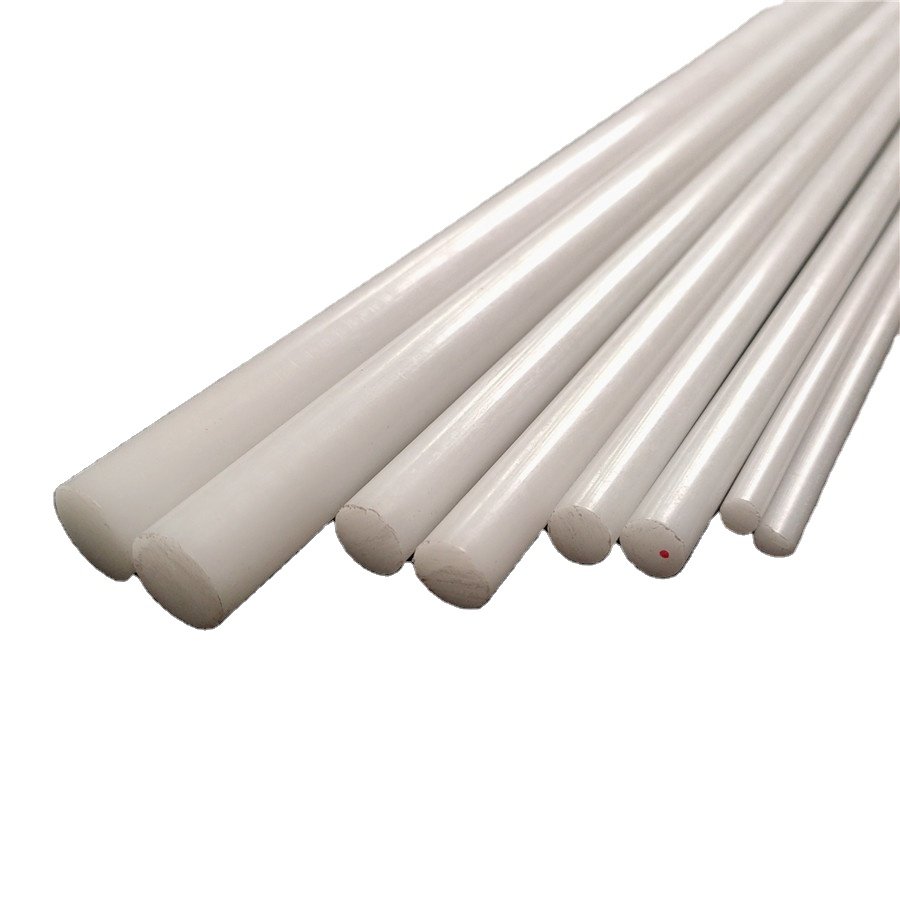 2024 Market Hot Sale Custom High Quality Low Price Black or White Engineering Plastic POM Nylon PP PE Round Rod Plastic Rod
