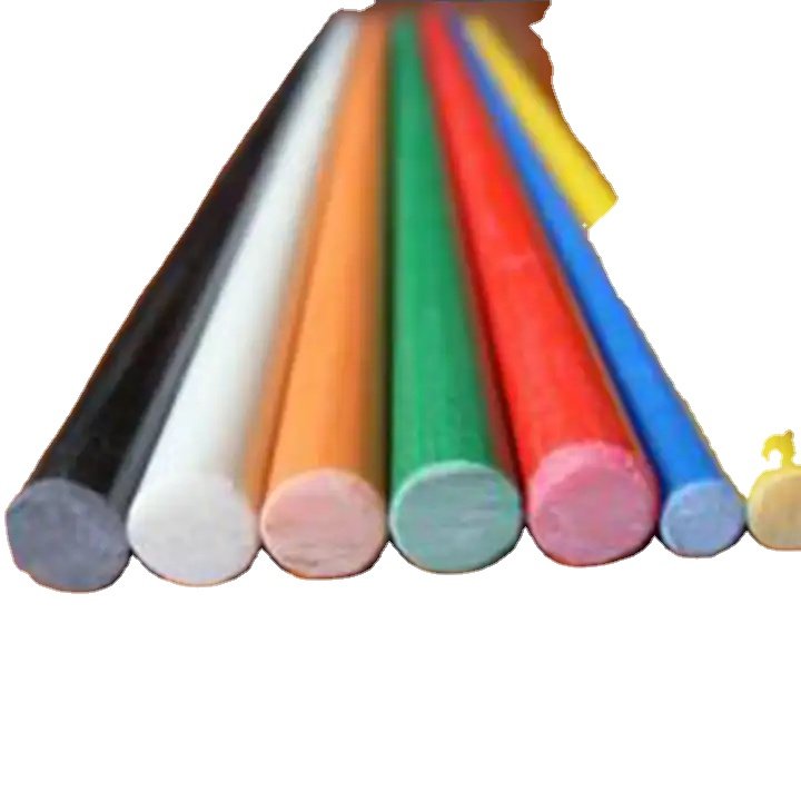 Thick FRP round Pipe Exceptional Sturdiness Construction Building Smooth Finish Fiberglass Material