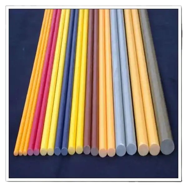 Thick FRP round Pipe Exceptional Sturdiness Construction Building Smooth Finish Fiberglass Material