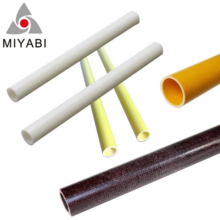 Thick FRP round Pipe Exceptional Sturdiness Construction Building Smooth Finish Fiberglass Material