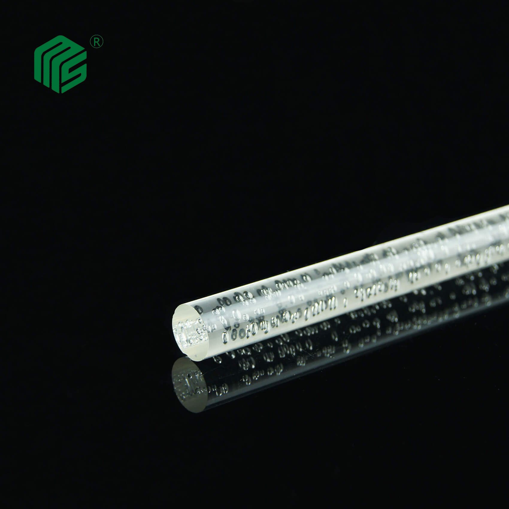 Extrusion Clear Transparent / Colored Acrylic PMMA Bubble Rod Using For Lighting