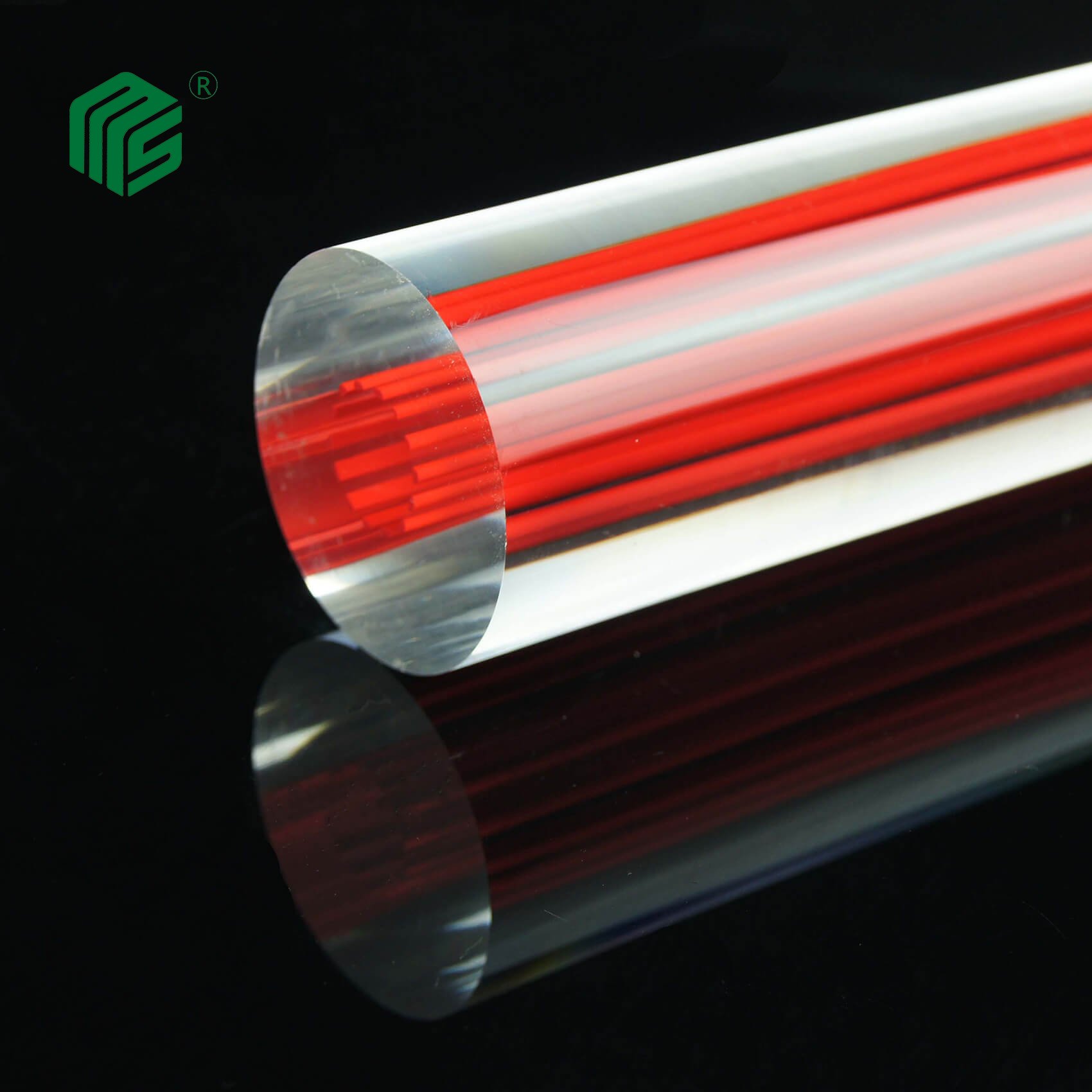 Extrusion Clear Transparent / Colored Acrylic PMMA Bubble Rod Using For Lighting