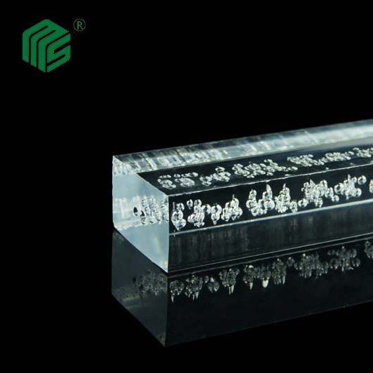 Extrusion Clear Transparent / Colored Acrylic PMMA Bubble Rod Using For Lighting
