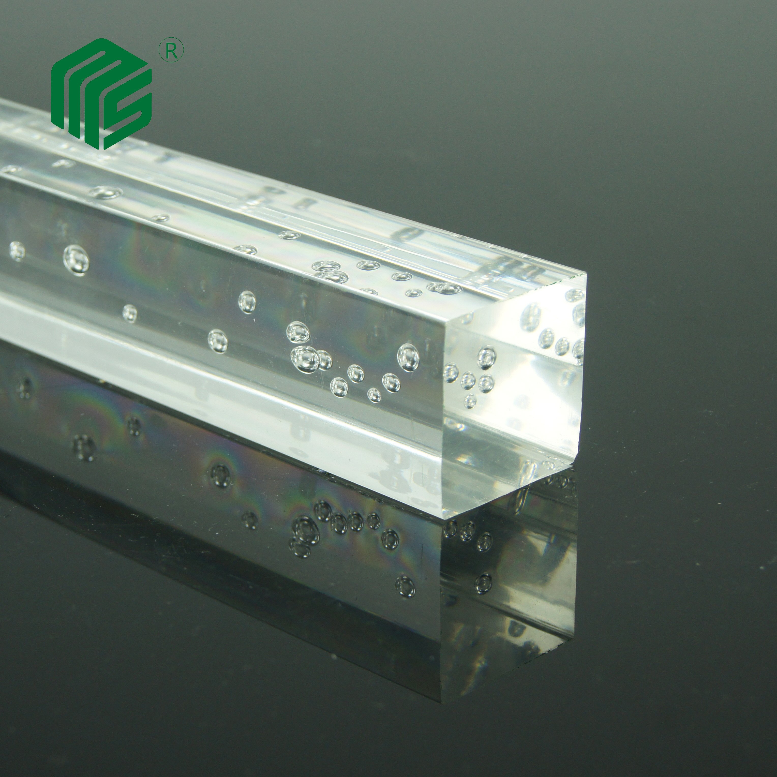 Extrusion Clear Transparent / Colored Acrylic PMMA Bubble Rod Using For Lighting