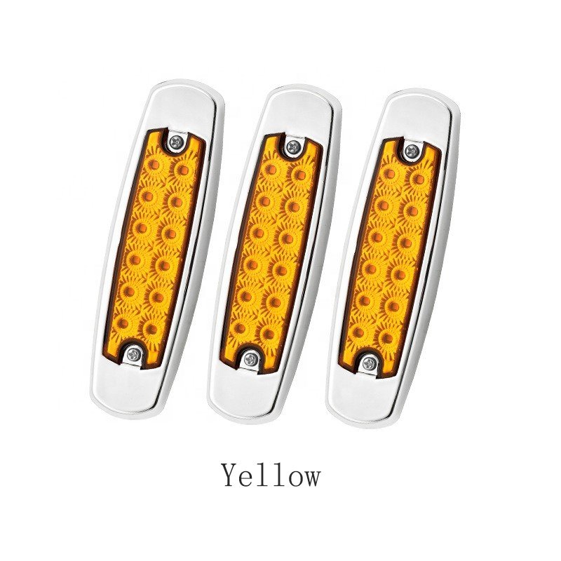 12V 24V Led side tail small colored electroplating edge lights for Trailer Trucks Caravan Offroad Lorry Lamps
