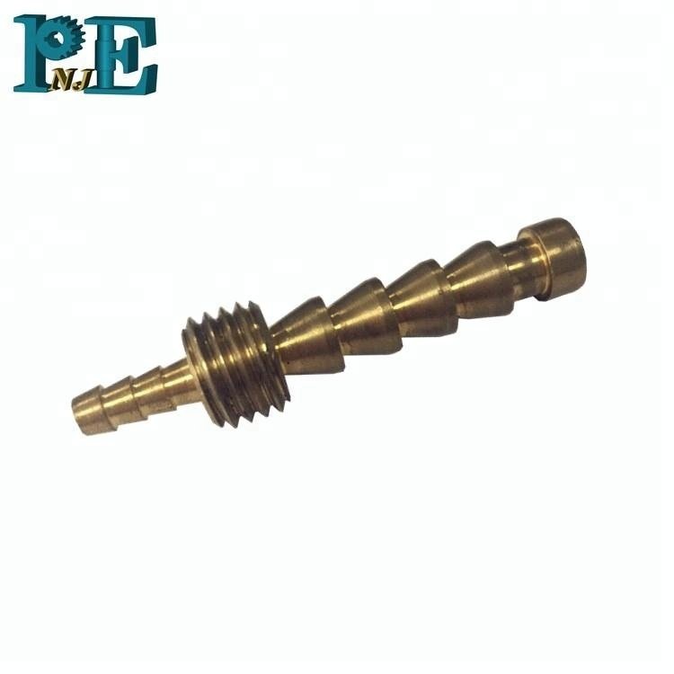 Oem Brass Machining Hose Barb Fitting Npt Thread Stainless Steel Copper Bronze Titanium Aluminum Plastic T Elbow Cross Custom