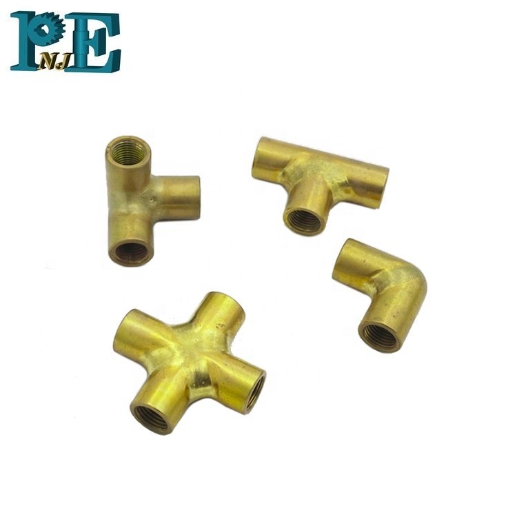 Oem Brass Machining Hose Barb Fitting Npt Thread Stainless Steel Copper Bronze Titanium Aluminum Plastic T Elbow Cross Custom