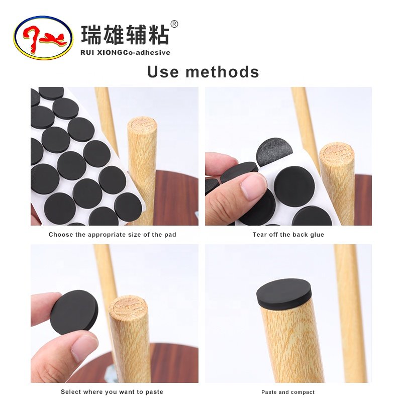 RUI XIONG Custom Other Nature Rubber Feet Products Self-Adhesive High Density Circular Silicone Pad Moulding Processing Service