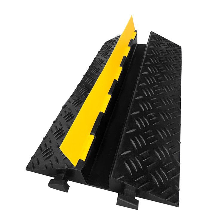 2-Wire 2-Channel Protector Plastic Rubber Cable Ramp for Road Applications with Cutting Processing Service