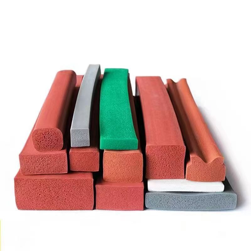Custom Size Silicone/EPDM Foam Strip Extruded Round/square Flat Dool Silicone Sponge Foam rubber Seal Strip