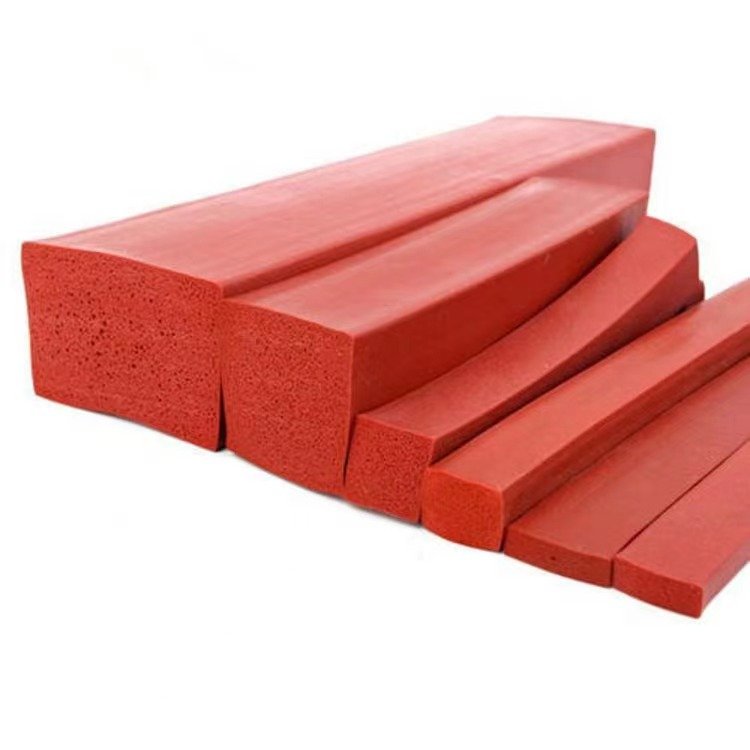 Custom Size Silicone/EPDM Foam Strip Extruded Round/square Flat Dool Silicone Sponge Foam rubber Seal Strip