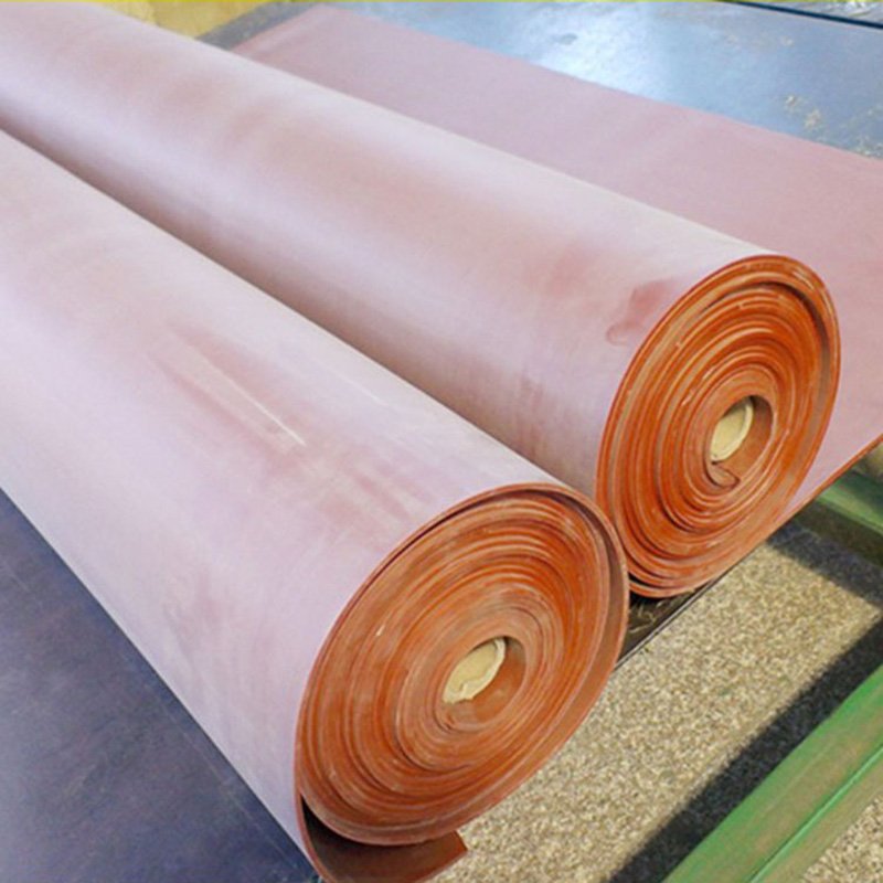 Orange High Elastic Pure Natural Rubber Sheet Rolls