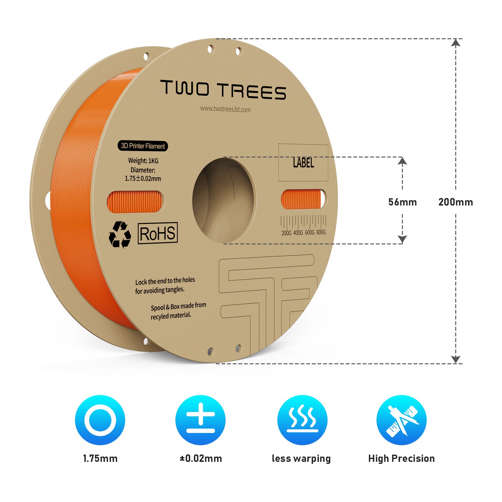 TWOTREES Top Factory Custom Plastic Rods 3 d impressora 3d drucker imprimante impresora filamento 3d printer printing Filament