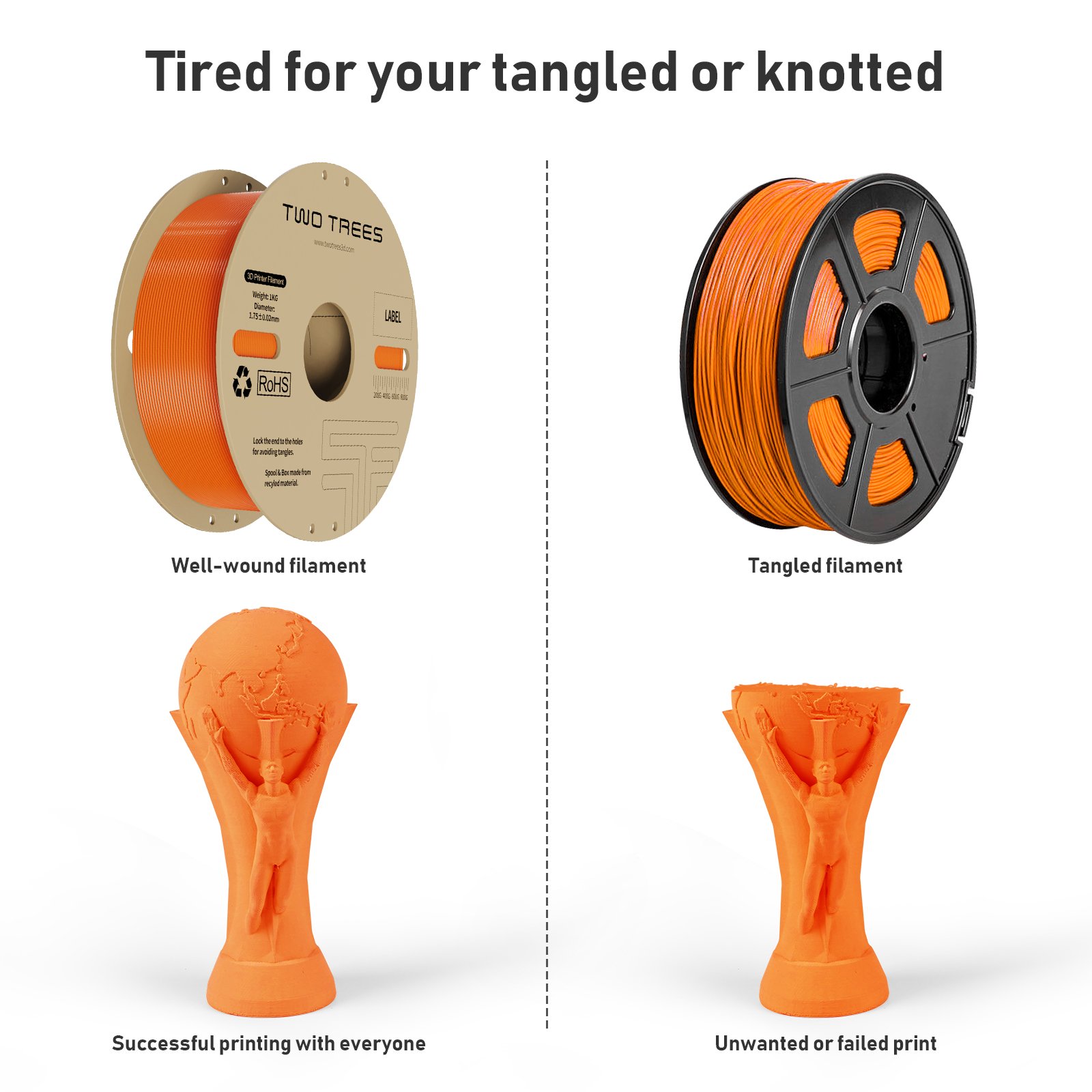 TWOTREES Top Factory Custom Plastic Rods 3 d impressora 3d drucker imprimante impresora filamento 3d printer printing Filament