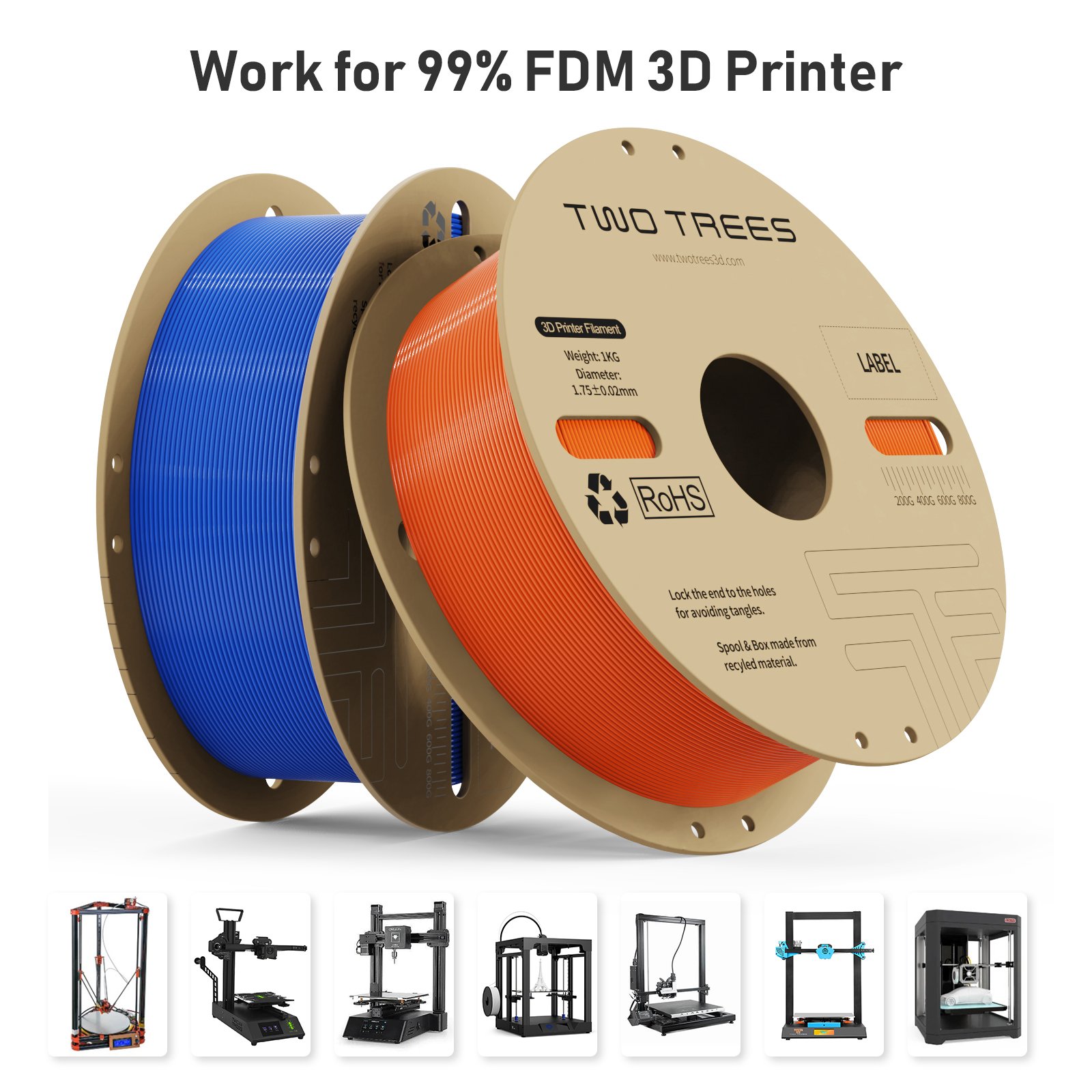 TWOTREES Top Factory Custom Plastic Rods 3 d impressora 3d drucker imprimante impresora filamento 3d printer printing Filament