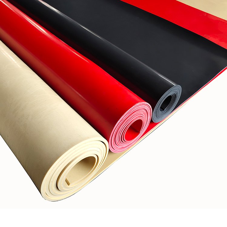 Red pure gum rubber High tear resistant NR40 sheet roll