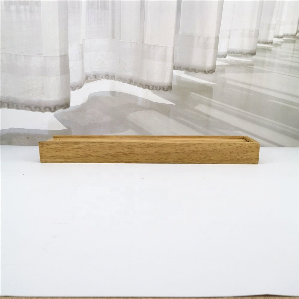 Custom rubber wood rectangle wooden knife box packaging chef knife box magnet wooden storage box