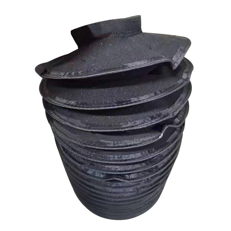Flexible rubber nylon bellows for protecting hydraulic cylinder rods shafts splines