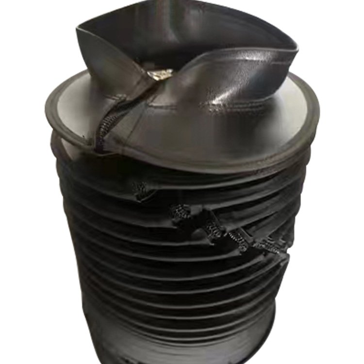 Flexible rubber nylon bellows for protecting hydraulic cylinder rods shafts splines