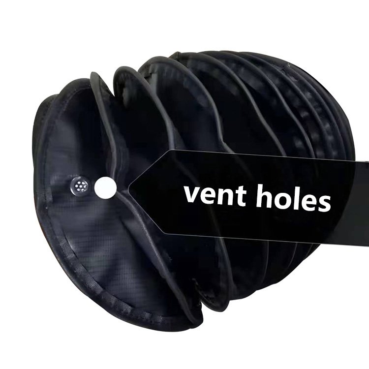 Flexible rubber nylon bellows for protecting hydraulic cylinder rods shafts splines