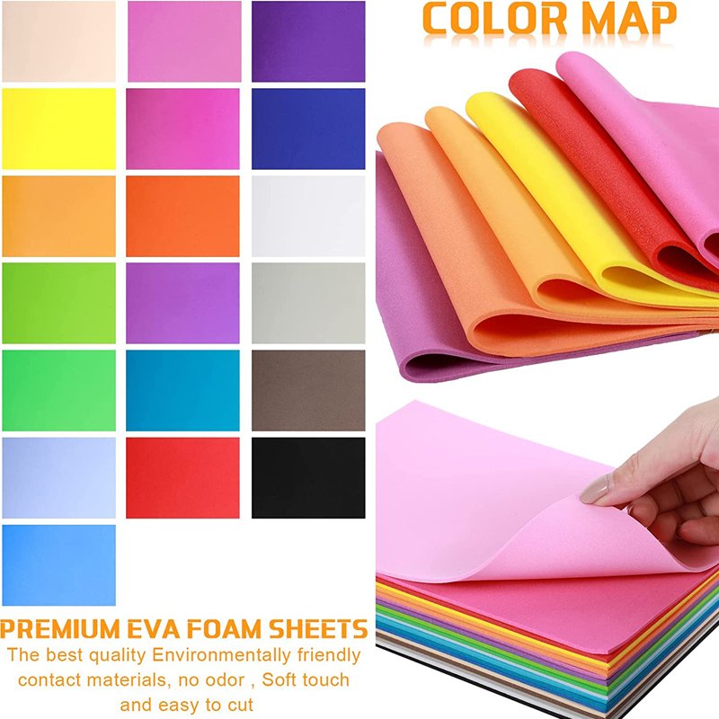 eva foam promotional product factory wholesale color EVA Foamy Sheets Goma EVA Rubber Sheets 1mm 1.5mm 1.8mm 2mm