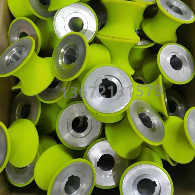 High Quality Non-standard Customized Industrial Round & Rectangular Polyurethane Rubber Roller Pattern PU Wheel