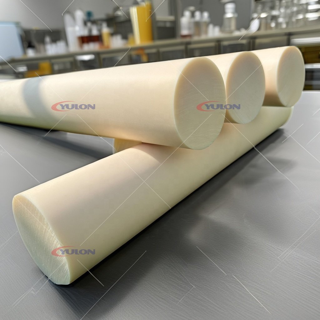 Black Beige Antistatic POM Rod ESD Polyformaldehyde Moulded Processing Acetal Copolymer ESD Rod Cream Beige Antistatic POM Rod"