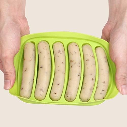 DIY ham making mold Baby food supplement Baking tool 6-cavity sausage tray silicone sausage mold