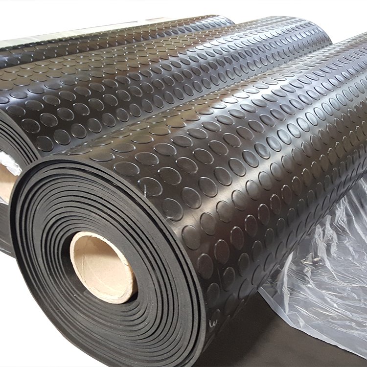 OEM factory Non slip industrial coin rubber sheet flooring