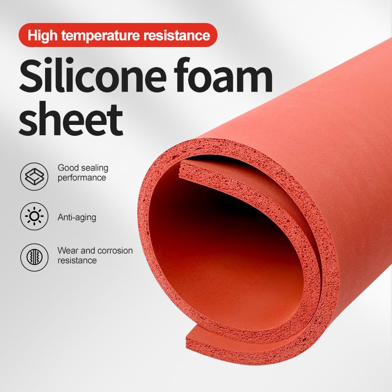 Manufacturers supply silicone foam board high temperature resistant sponge sheet sealing sheet red foam sheet