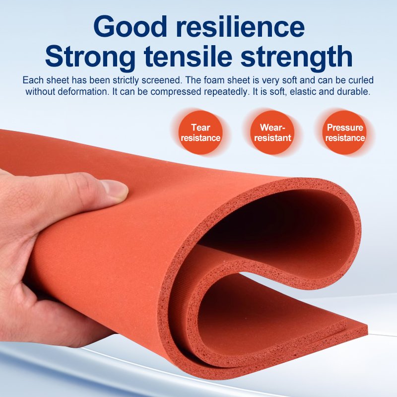 Manufacturers supply silicone foam board high temperature resistant sponge sheet sealing sheet red foam sheet