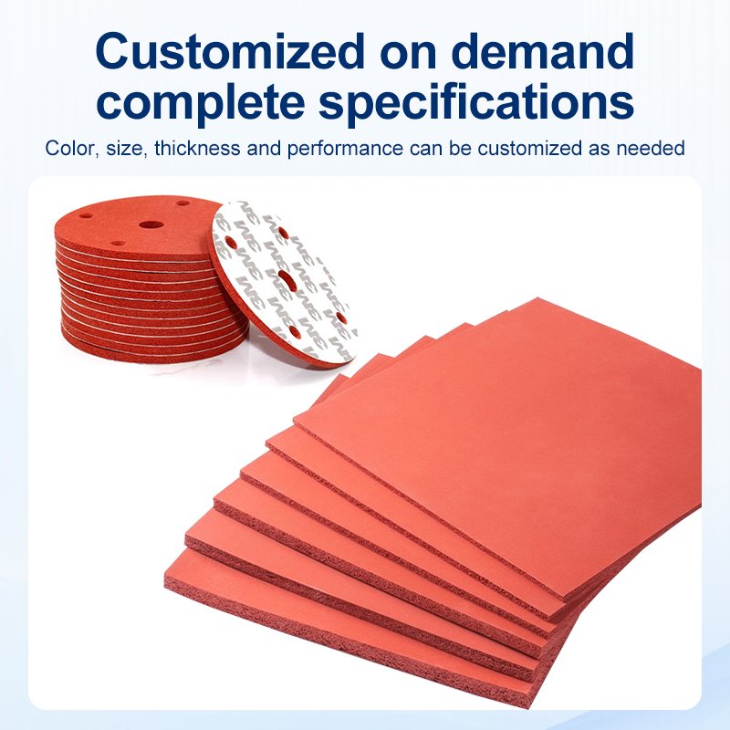 Manufacturers supply silicone foam board high temperature resistant sponge sheet sealing sheet red foam sheet