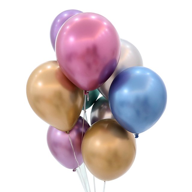 1.8g 10 inch balloon color chrome gold rose gold silver black wholesale rubber latex balloon birthday party